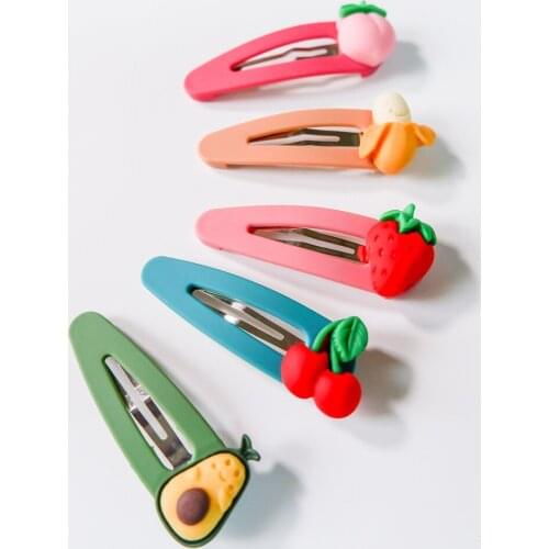 Fruit Frosted Summer Handmade BB Clip Avocado Banana Strawberry Children Hair Clip Hairpin Amazon Cross-Border Supply