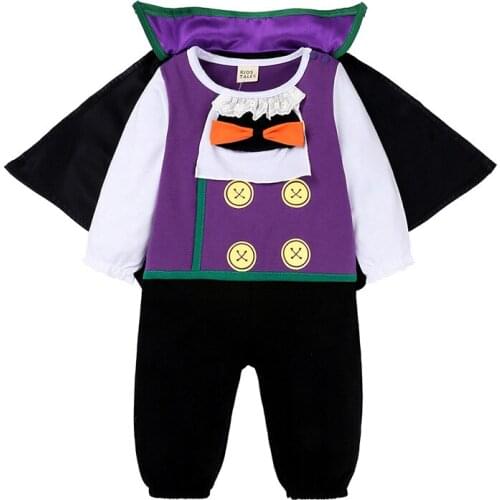Childrens Cloak Halloween Baby Boy Clothes Costume Bat Rompers Infant Autumn Vampire Playsuits Newborn Tuxedo