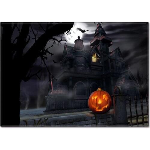 Halloween Door Mat Soft Flannel Memory Foam Area Rug Room Anti Slip Kitchen Bathroom Pad Cushion 2019 Halloween party Floor Mats
