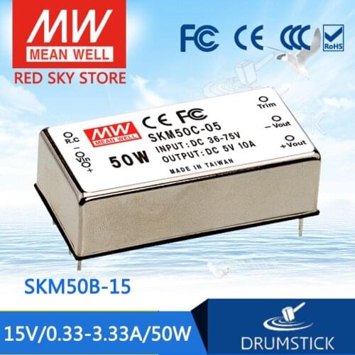 Harmonious MEAN WELL SKM50 50W meanwell 5V10A 12V4.17A 15V3.33A DC-DC Regulated Single Output Converter