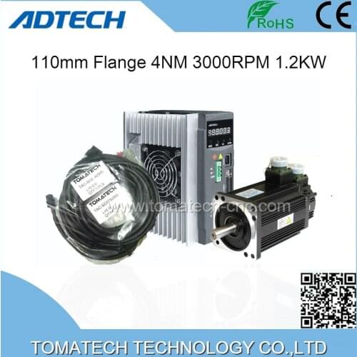 Hot sale 4NM 3000rpm 110mm flange 1.2kw Servo pack