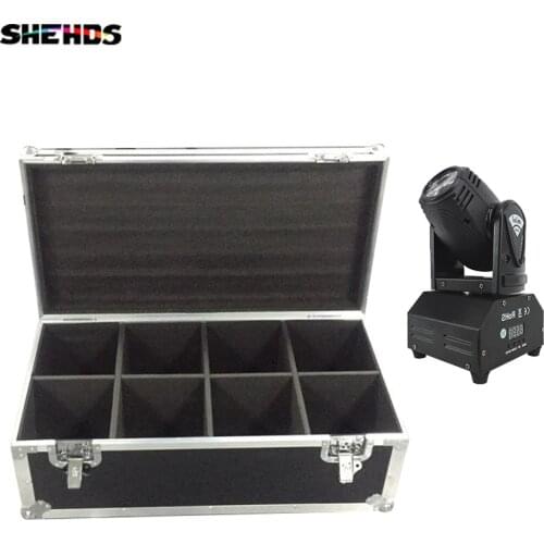 FlightCase with 2/4/6/8pcs for 10 w RGBW mini led beam moving head light beam dj light mini led Free Shipping