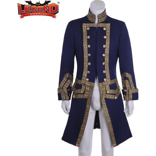 Cosplay legend Historical Alexander Hamilton Cosplay Jacket Costume Colonial George Washington Costume Coat WH001