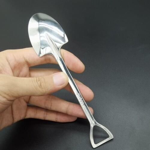 Long Handle Round Spoons Cucharas Coffee Spoon Shovel Kids Ice Cream Spoon Birthday Gift New Year Gift Party Tableware