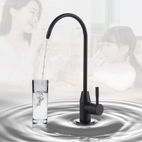 Matte Black Direct Drinking Faucets Stainless Steel Kitchen Tap For Anti-Osmosis Purifier Water And Kitchen Sink Faucet