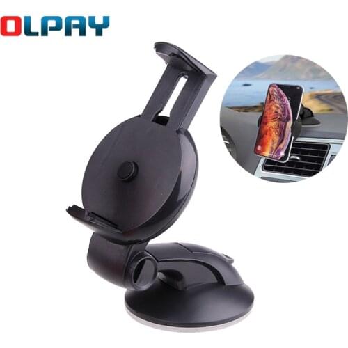Car dashboard mini mobile phone holder Car center console navigator automatic lock bracket universal with Strong Sticky Gel Pad
