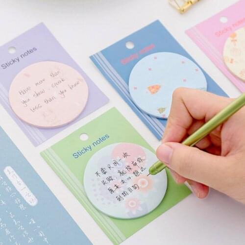 1pack/lot Kawaii Mini Memo Korea Stationery Cute Round Torn Note Pad School Student girl kids gift