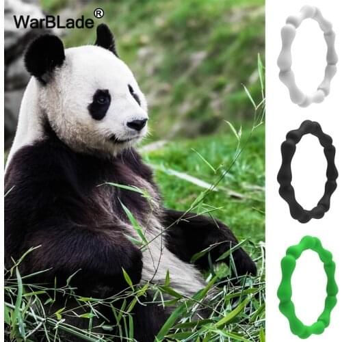 WarBLade Fashion 3mm Bamboo Silicone Rings For Women Wedding Rubber Bands Hypoallergenic Crossfit Flexible Silicone Finger Rings