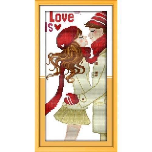Joy sunday cartoon style The feeling of love small cross stitch patterns needlepoint kits for stamped fabric easy embroidery