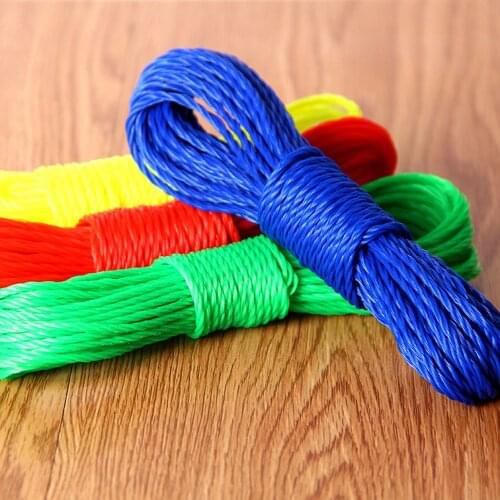 10m Clotheslines Nylon Rope Strong Windproof Laundry Hanger Rack Washing Dryer Rope Line Outdoor Travel Home Garden Supplies