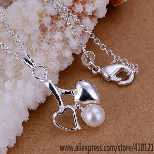 P209_2 Lucky Charm Silver Color Pendants For Women Jewelry Necklace Accessories Fashion Pendant Small Pearl Zircon /fmrao