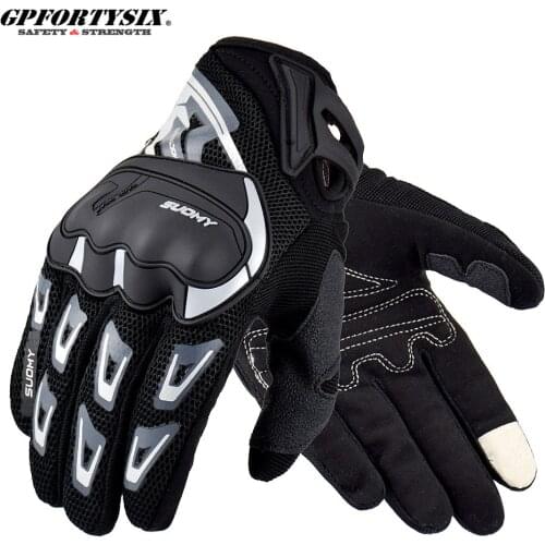 Suomy Summer Breathable Motorcycle Gloves Full Finger Motorbike Equipment Women Men Pink ATV Rider Sports Protect Glove Guantes