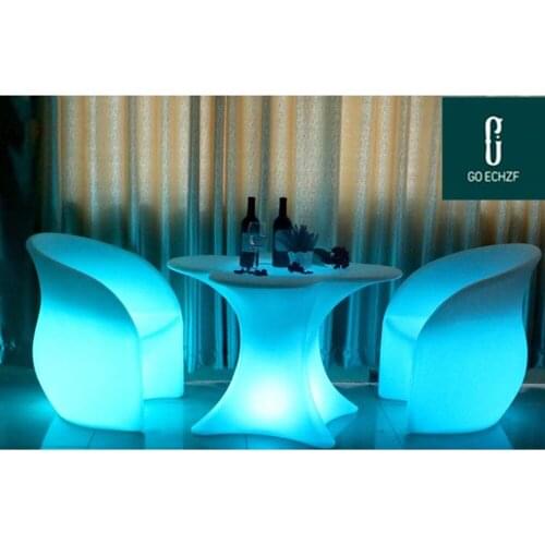 Rechargeable LED lilluminated cocktail table waterproof glowing led bar table lighted up coffee table bar kTV disco party supply