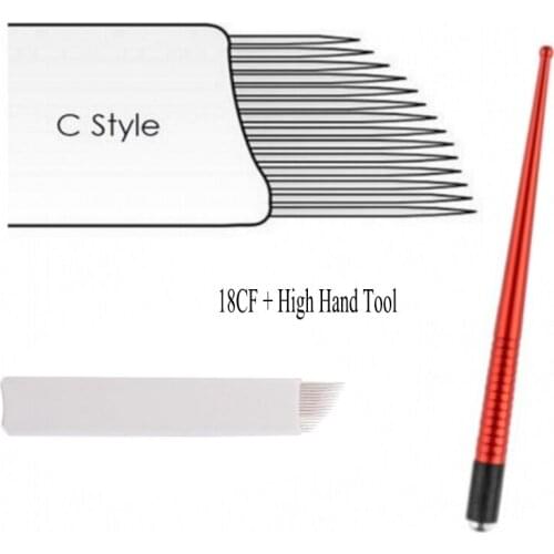 Royun 50Pcs 0.18mm NANO 18CF Super Fine Permanent Makeup Microblading Blades Needle