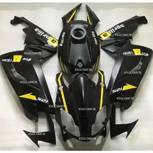 RS125 06-11 Complete Fairings For Aprilia RS125 2006 - 2011 06 07 08 09 10 11 ABS Motorcycle black Bodywork New Hull