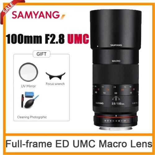 Samyang 100mm F2.8 ED UMC Macro Telephoto Full Frame Lens for Sony A/E Canon Nikon M4/3 Pentax K Mount Camera