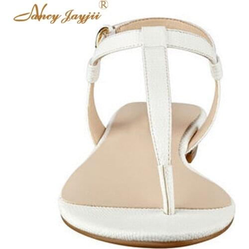 Nancyjayjii Beach Sandals 2017 Buckle Strap Flat Summer Sandals Dress&Party T-tied Shoes zapatillas de damcon taco mujer