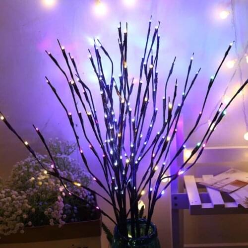 Super Bright Waterproof LED Lighted Branch Lighting Twig Willow Tree Branch Floral Lamp for Home Party Vase Decoration Christmas