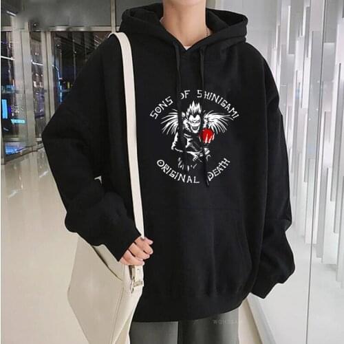 Harajuku Anime Death Note Ryuk Apple Hoodies Unisex Streetwear Clothes Women Korean Fashion Vintage Winter Oversized Sweatshirts