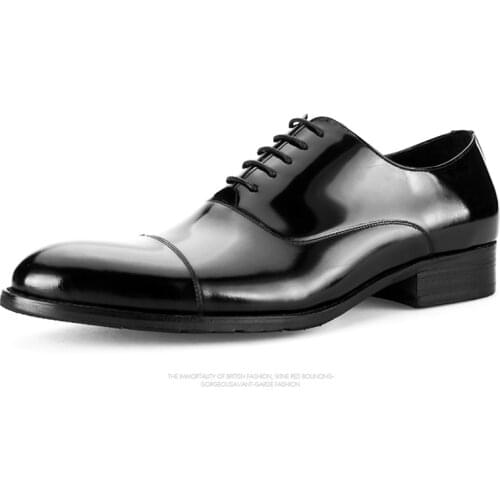 Large Size EUR45 Black Pointed Toe Social Shoes Mens Business Shoes Patent Leather Dress Shoes Male Wedding Shoes