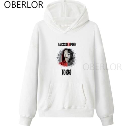 La Casa De Papel Money Heist Print Hoodies Womens Harajuku Ullzang Fashion Sweatshirt Graphic Sweater Korean Style Top Pullovers