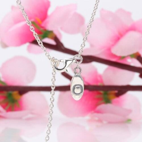 Bewill Authentic S925 Sterling Silver Necklace Basic Chain for Women Gift