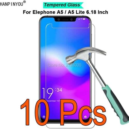 10Pcs For Elephone A5 / A5 Lite 6.18" 9H Hardness 2.5D Ultra-thin Toughened Tempered Glass Film Screen Protector Protect Guard