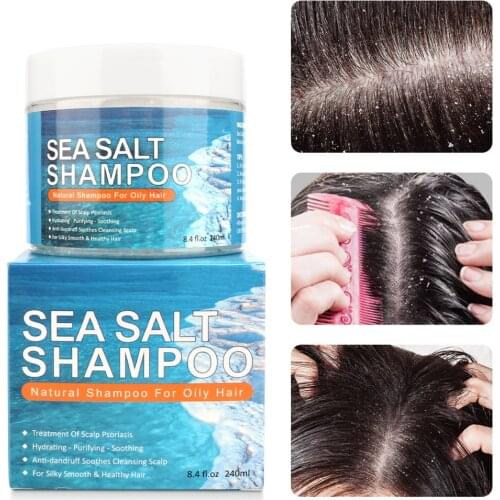 240ml Natural Sea Salt Shampoo Hair Treatment Shampoo For Scalp Psoriasis Itching Scalp And Dandruff
