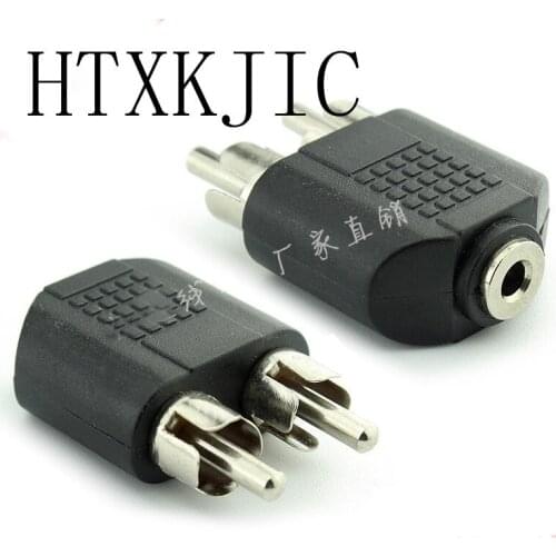 3.5mm Stereo 3.5 Jack 3.5 Socket Female to 2 AV RCA Plug Male Audio extension Adapter adaptor