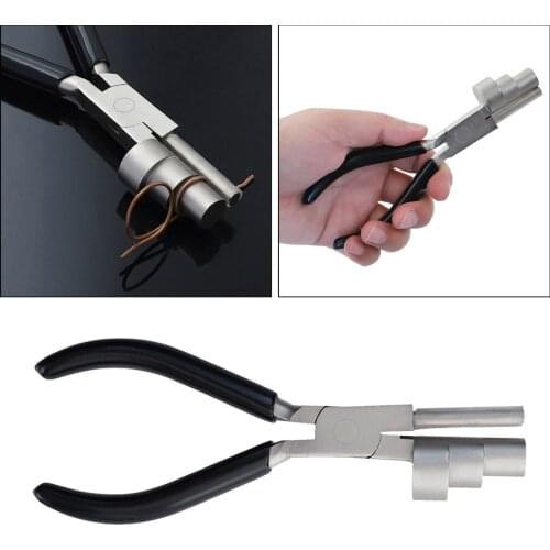 3-Step Jewelry Wire Plier Looping Forming 13 16 20mm Barrels with Concave Lower Jaw DIY Jewellery Making Tools