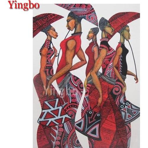 3D Picture Diamond embroidery Abstract African Woman Diy mosaic stickers Diamant painting 5d puzzle handmade crystal painting