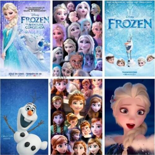 5D Diamond Painting Disney Frozen Anna Aisha Cartoon Movie Diamond Embroidery Full Mosaic Cross Stitch Kits Home Decor Gift