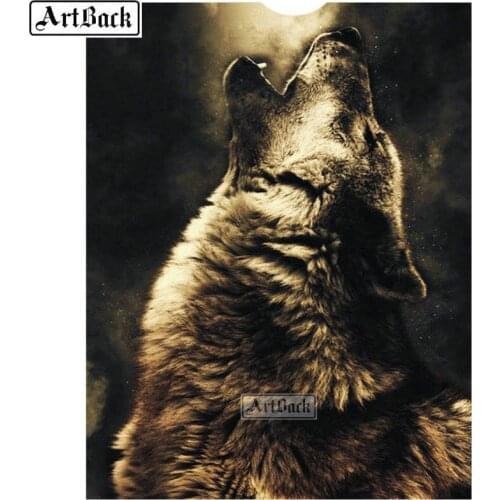 5d diy diamond painting wolf full square & round rhinestone mosaic animal canvas diamond embroidery crafts