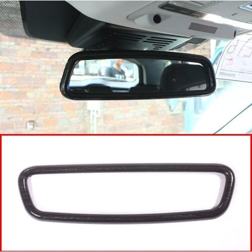 Car Accessories For Land Rover Discovery 4 Range Rover Sport Evoque ABS Black wood grain Interior Rearview Mirror Frame Trim