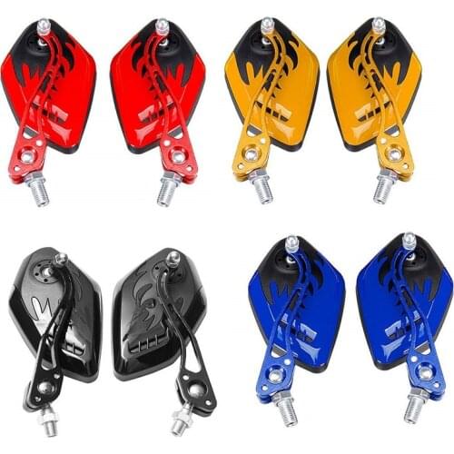 2PCS Screw Diameter 10mm / 8mm Side Mirrors for Motorcycle Scooter 360 Degree Rotation Motorcycle Rearview Mirrors