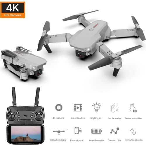 RC Drone 4K HD Camera Wifi FPV E88 Foldable Helicopter Fixed Height Selfie Professional Dron Quadcopter Model Toys for children