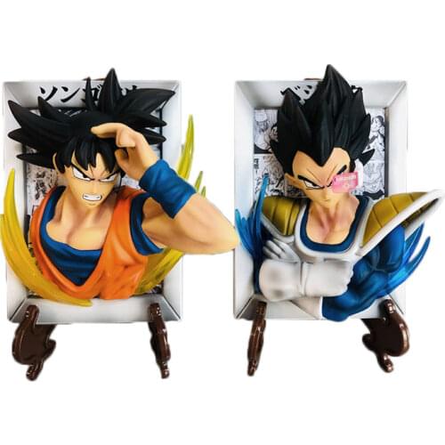 Dragon Ball Z Goku Vegeta Action Figure DBZ Animation Photo Frame Super Saiyan Figura Model Toy Gifts
