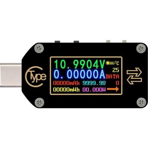 HD Type-C Color Display PD Trigger USB Voltmeter Ammeter Voltage 2-way Measurement Current Meter Multimeter USB Tester