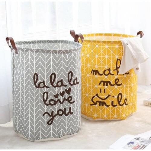 New 40*50cm Large Useful Storage Basket Folding Canvas Waterproof Laundry Storage Baskets for Kids Toys Clothing Home Decro