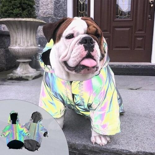 New Raincoat Pet Dog Clothes Waterproof Dog Jacket Hooded Reflective Pet Cat Clothing Windproof Outdoor Walking Dog Clothes