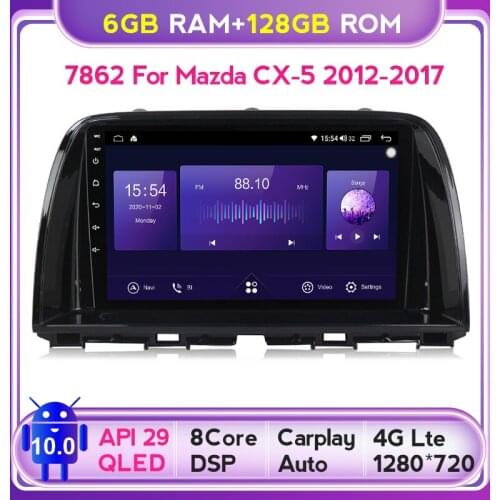 HOT! QLED 1280*720 6GB+128GB Android 10 Car Stereo Head Unit GPS Multimedia Player For Mazda CX5 CX-5 CX 5 2012-2015 DSP carplay
