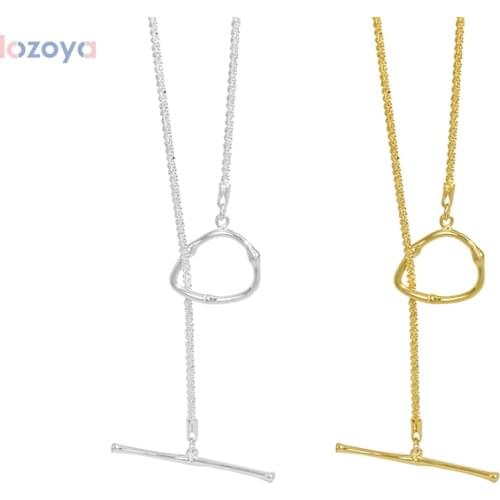 Lozoya 925 Sterling Silver Rock Punk Party Geometric Irregular Big Locker Long Chain Choker Necklace 2021 Jewelry Gift