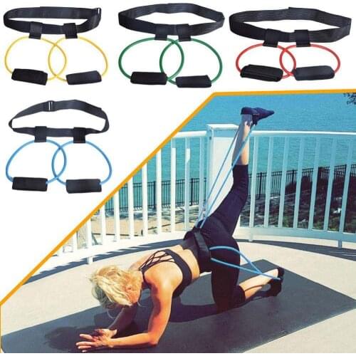 Fitness Set Resistance Bands for Butt Legs Muscle Training Adjustable Waist Belt Elastic Bands Fitness Pedal Exerciser Workout