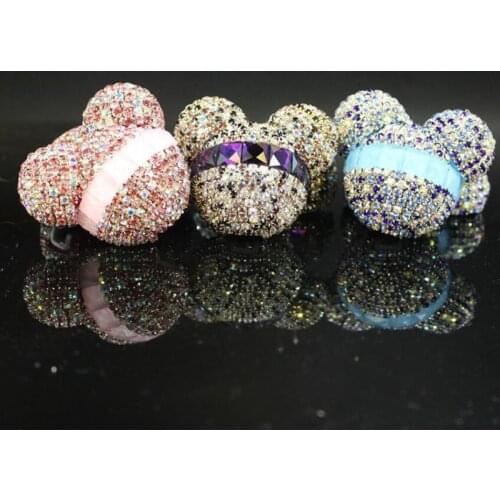 DIY Car Air Freshener Crystal Diamond Mickey Car Air Conditioning Outlet Perfume Clip Car Perfume Fragrance Car Interior Accesso