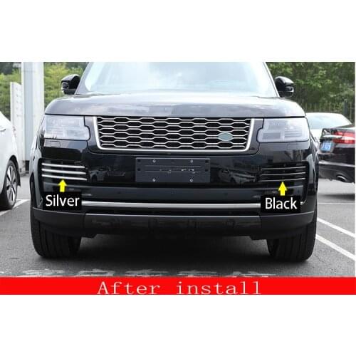 For Land Rover Range Rover Vogue 2018 Car ABS Chrome Front Fog Light Grille Cover Trim Accessories
