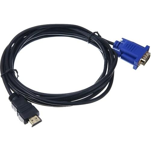 POHIKS 1pc High Quality 1080P HD Audio Converter 1.5/3 Meter HDMI-compatible to VGA Adapter Cable For PC DVD HDTV