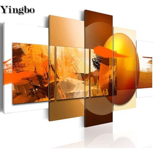 Full Square 5D DIY Diamond Painting Abstract art Diamond Embroidery 5 PCS Mosaic Cross Stitch Bedside background room decoration