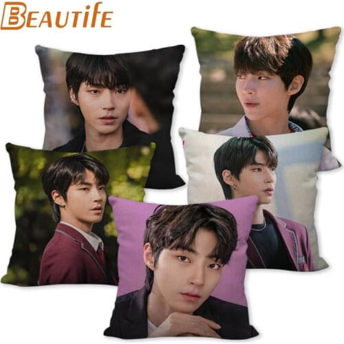 Custom Hwang In Yeop HOT KPOP Pillowcase 45X45cm Wedding Decorative Eco-Friendly Cotton Linen Fabric Pillow Case