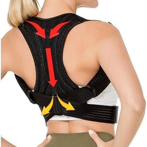 Alloy Bar Memory Spring Shoulder Spine Scoliosis Back Brace Posture Corrector Support Belt Lumbar Bandage Children Women Men