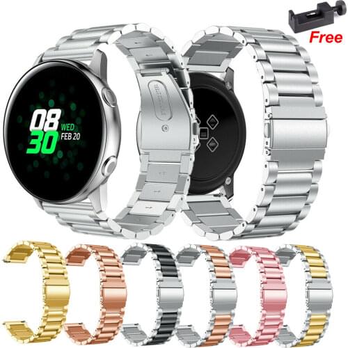 Essidi 20mm Stainless Steel Watch Band For Samsung Galaxy Active 1 2 40 44mm Metal Bracelet Strap For Samsung Galaxy Watch 42mm